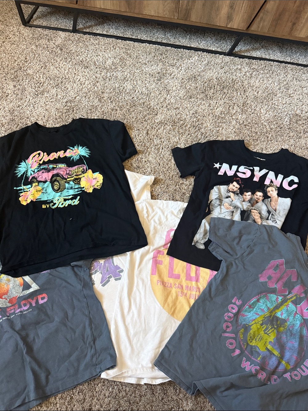 Black Graphic Tee for Kids - Band Photo Design
